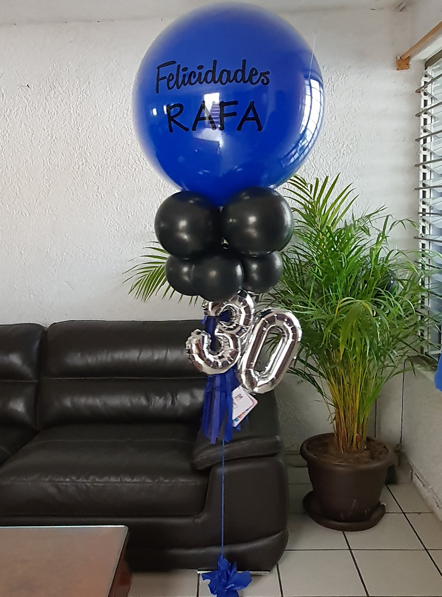 Burbuja 90cm pintada cumpleaños con números