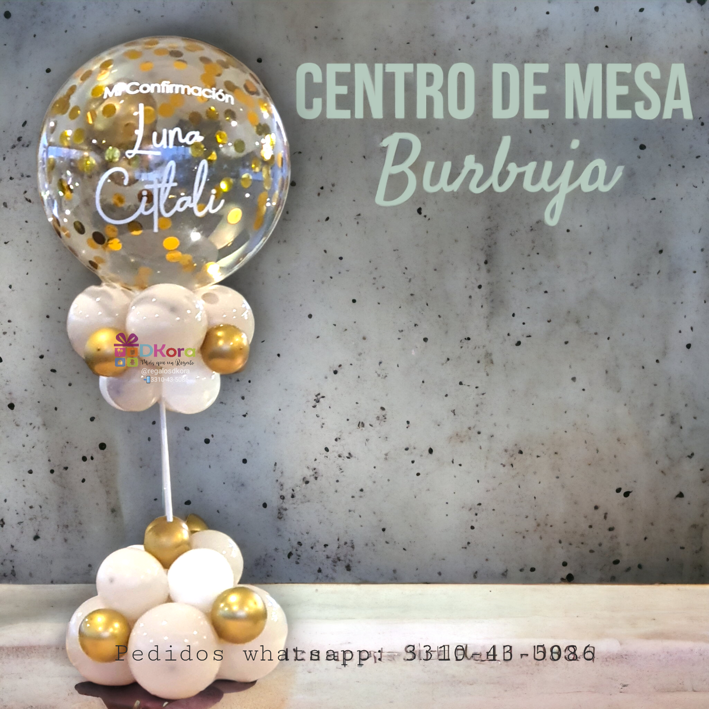 Centro de Mesa Burbuja