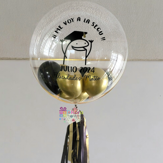 Burbuja 90cm. con Globos interior graduación