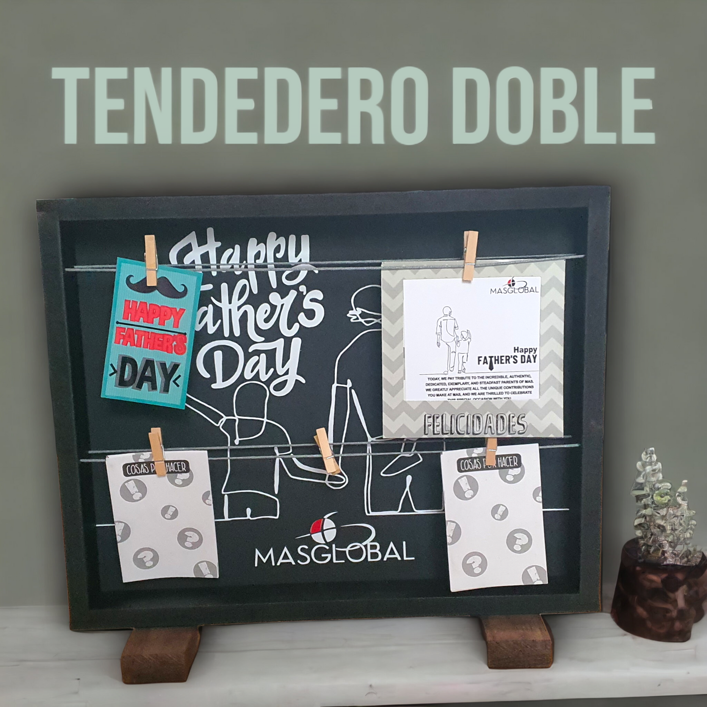 Tendedero doble con base