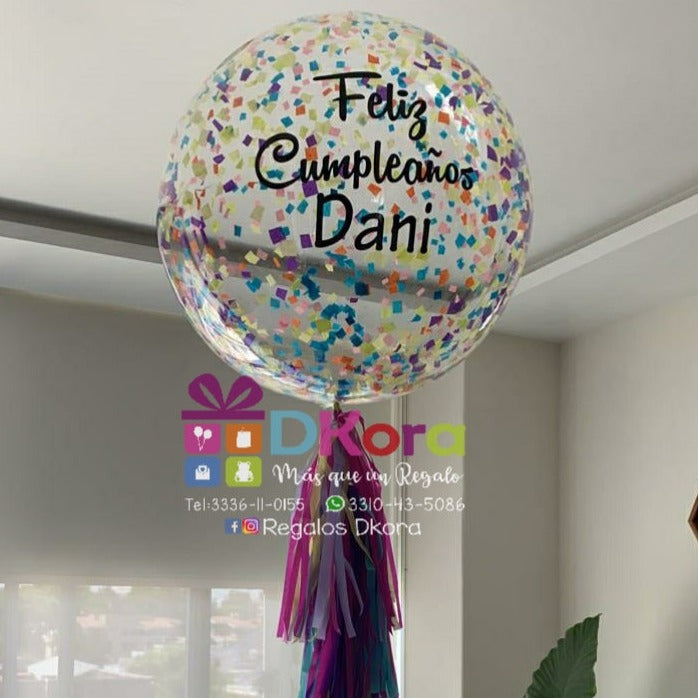 Burbuja 60cm Confetti cumpleaños