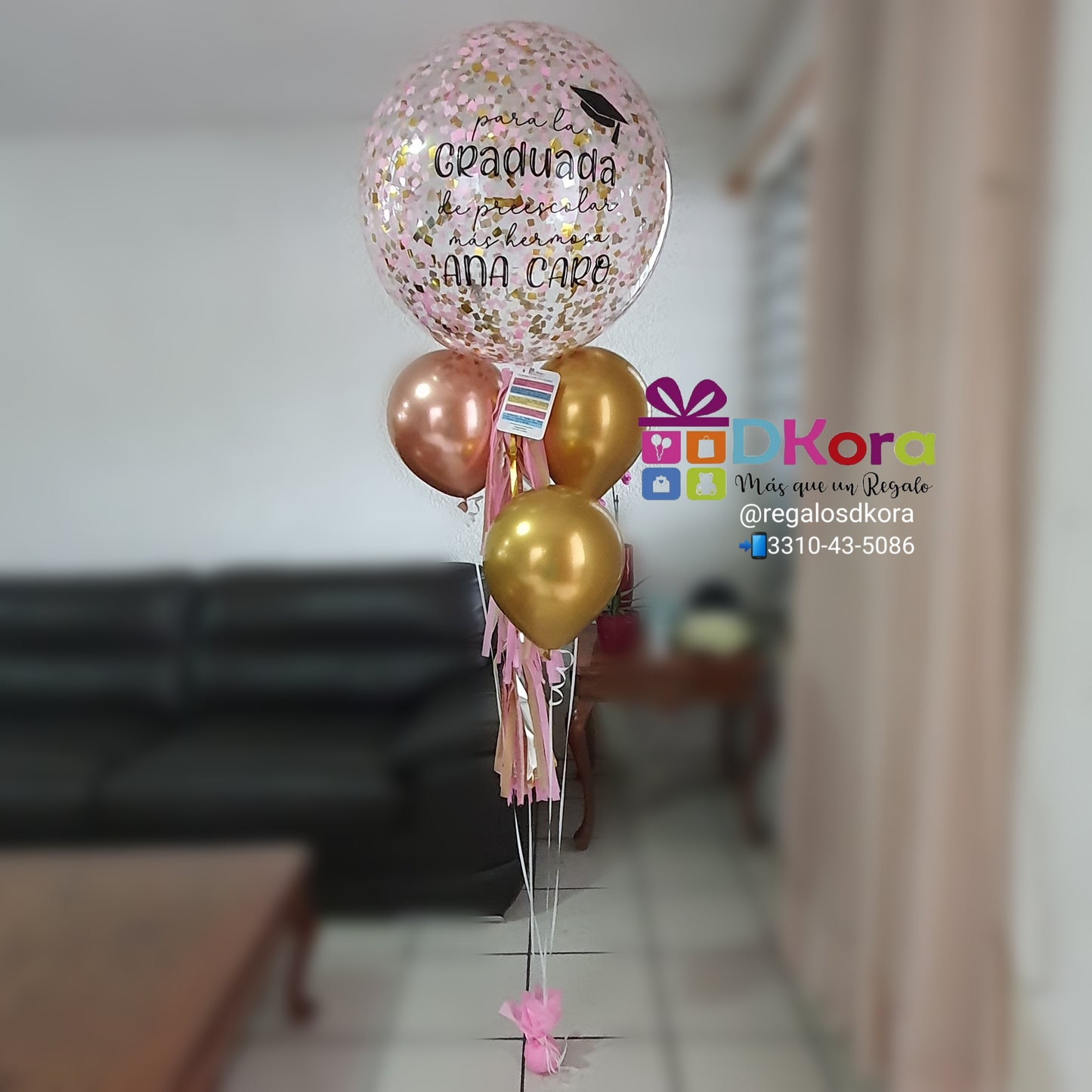 Bouquet con Burbuja 90cm Graduación