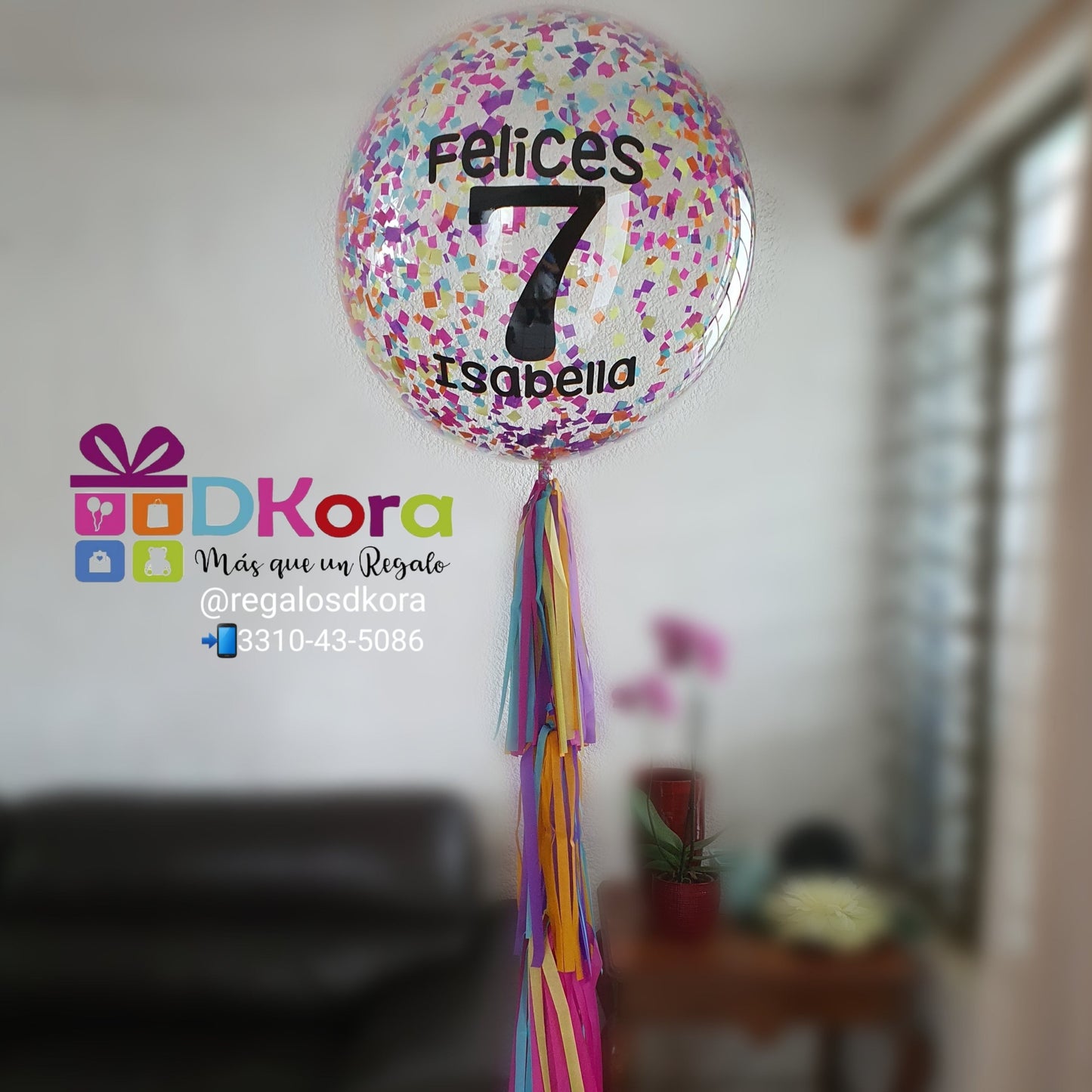 Burbuja 60cm Confetti cumpleaños