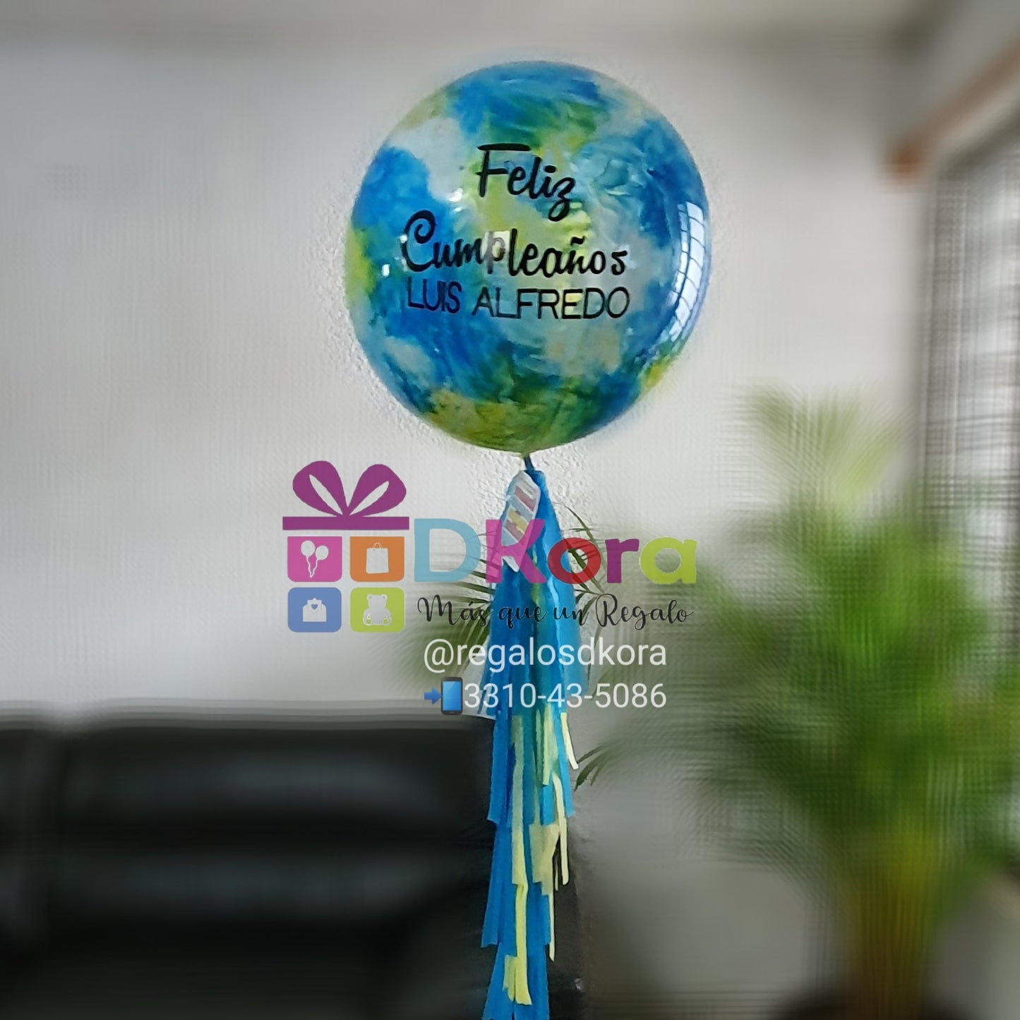 Burbuja 90cm pintada cumpleaños