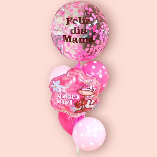 Bouquet grande Mamá con globo diseño