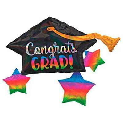 Globo Foil Jumbo Birrete y Estrella