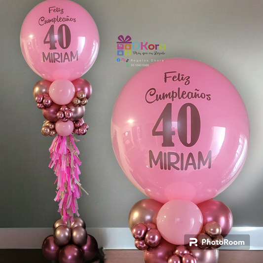 Columna Jumbo con Burbuja en base