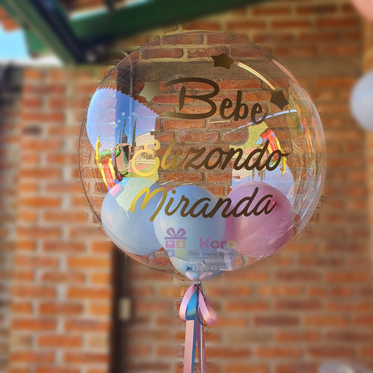 Burbuja 60CM con Globos interior Bebé