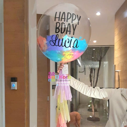 Burbuja 60cm mitad pintada cumpleaños